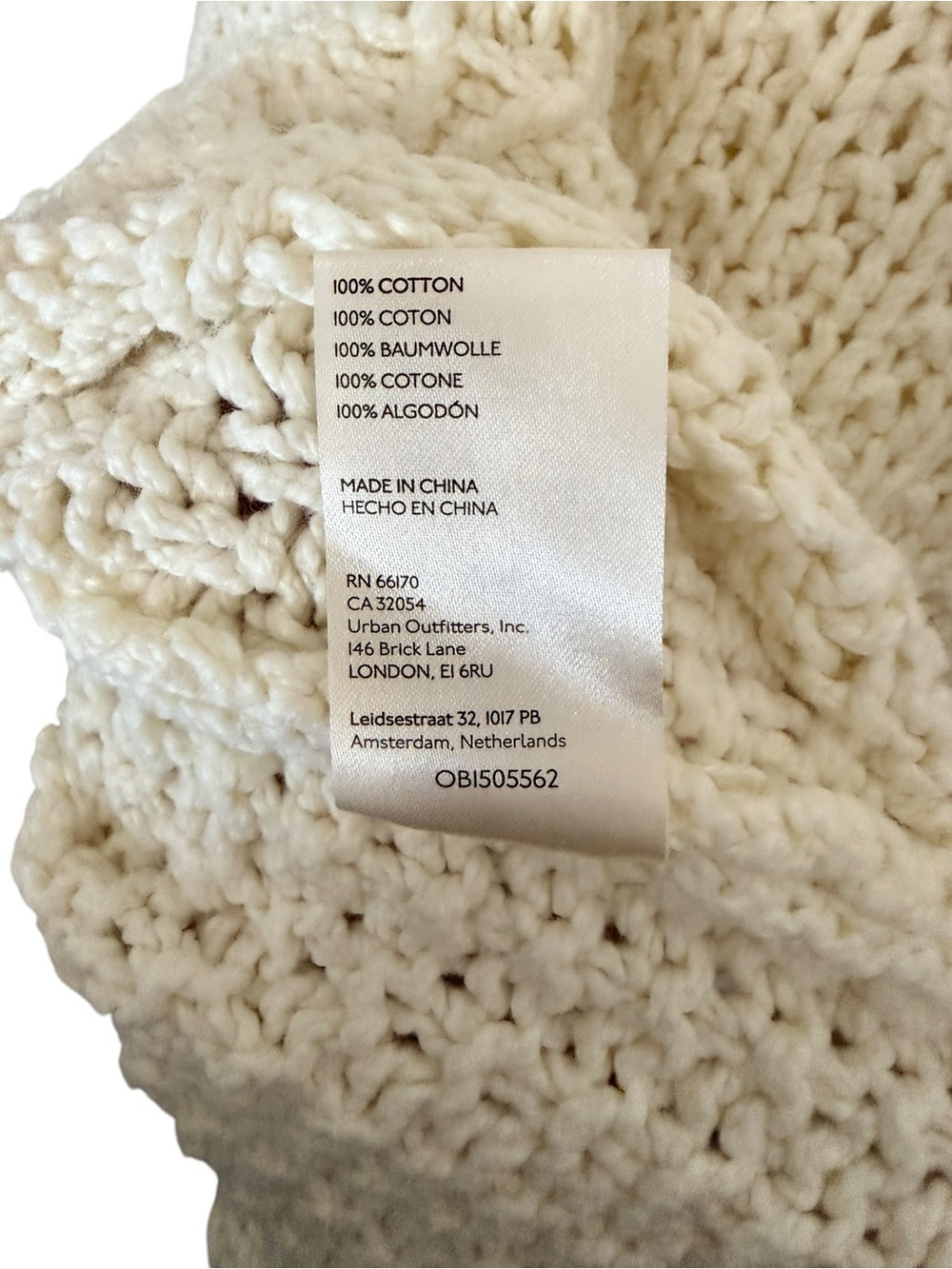 Free People Cream Chunky Cable Knit Cropped Sweater Size XS - Picture 9 of 9